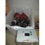 A quantity of assorted cameras and camera related items