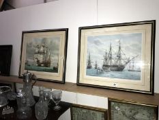 A pair of marine prints (Mary Rose) authenticated and signed by artist Mark R. Myers R.S.M.A.