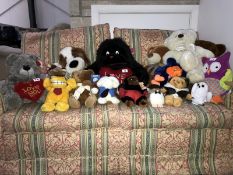 A quantity of soft toys