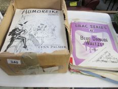 A box of music sheets