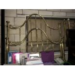 A double brass bed