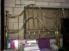 A double brass bed