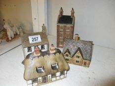 4 Denby village pottery houses