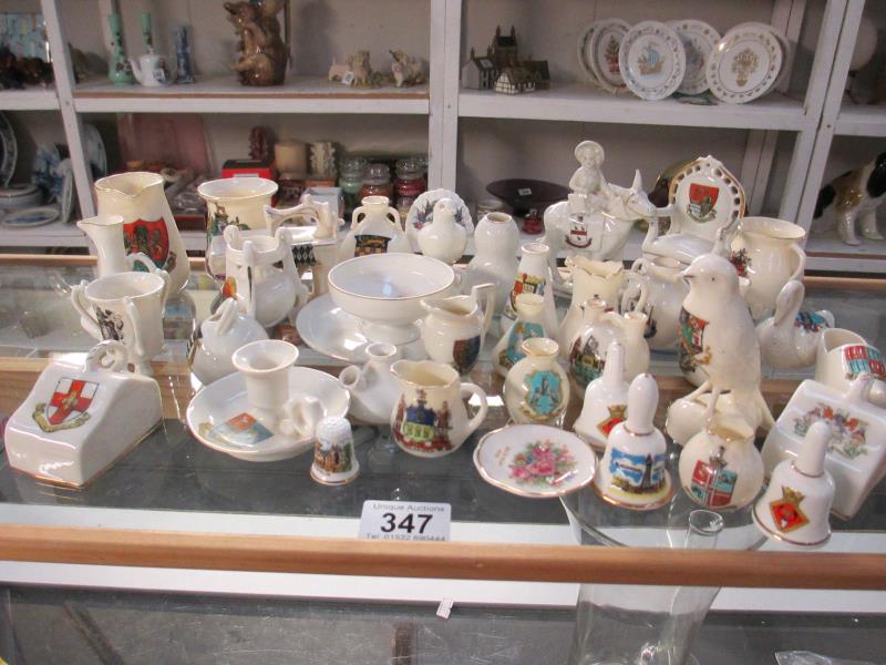A quantity of crested ware china including Goss etc.