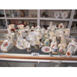 A quantity of crested ware china including Goss etc.