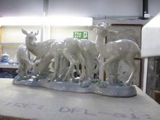 A continental pottery group of fawns (a/f but doesn't detract from the item)