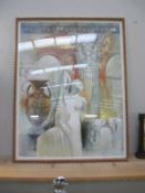 A large framed and glazed Grecian themed print