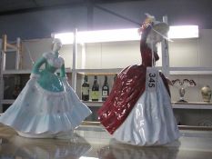 2 Coalport ladies of fashion figurines,