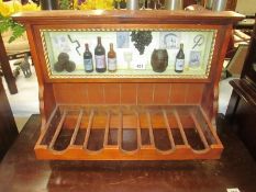 A kitchen wine/bottle rack