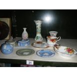 A quantity of Wedgwood trinket boxes, Royal Albert cup and saucer etc.