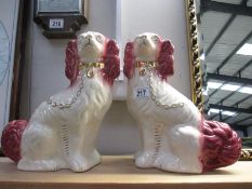 A pair of Staffordshire dogs