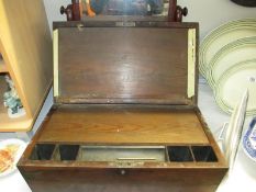 A Victorian Rosewood veneered writing box