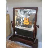 A Victorian mahogany dressing table mirror