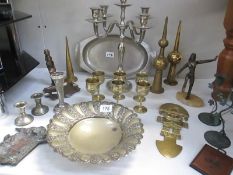 A quantity of silver plate and metal ware items