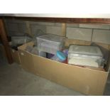 2 boxes (large lot) of Tupperware containers etc.