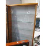 A pine diecast collectors display cabinet