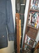 A fly fishing rod, 2 coarse rod's, bank sticks, umbrellas etc.