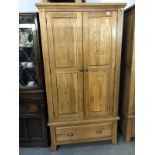 An oak wardrobe