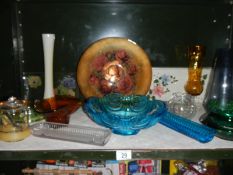 A quantity of vintage glass items etc.