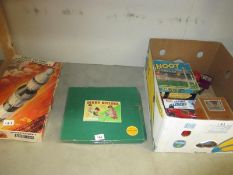 A quantity of vintage toys including Airfix, Meccano Dinky builder, marbles etc.
