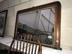 An inlaid Victorian mirror