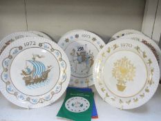 8 Spode Christmas collectors plates,