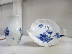 A Royal Copenhagen vase and dish