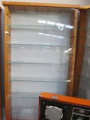 A pine diecast collectors display cabinet