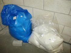 2 bags of feather cushions