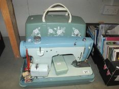 A Jones vintage cased sewing machine