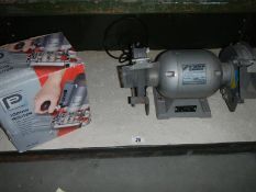 A bench grinder and router