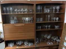 A good lot of crytal wine glasses, brandy glasses etc.