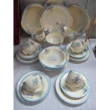 A Newhall, Hanley, England Diana shape 31 piece teaset, regd. 791398 U.K.