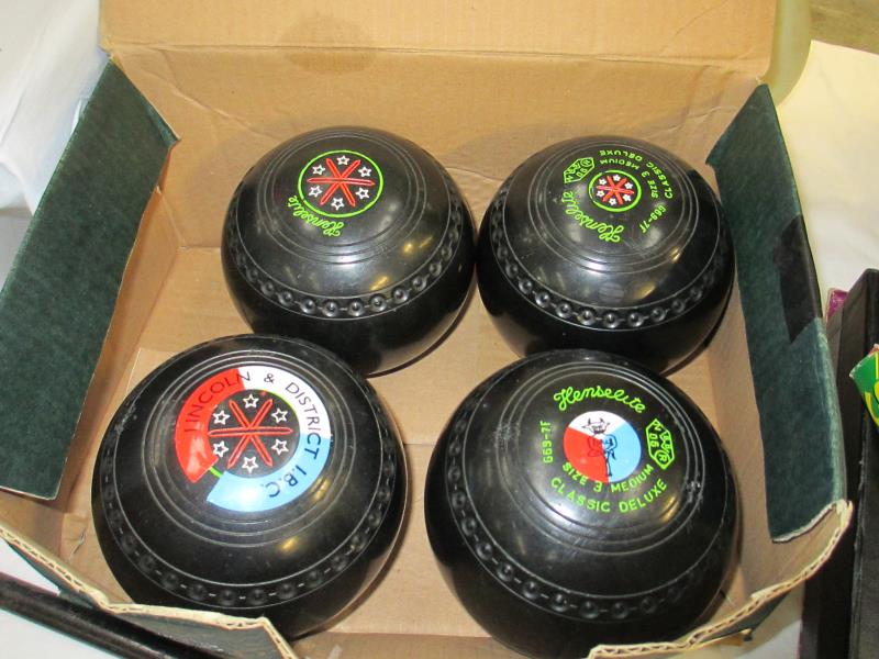 A set of lawn bowls