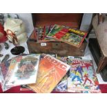 A collection of comics and magazines including Marvel, Rampage, Secret Wars, Epic,