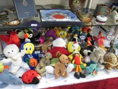 A quantity of Ty beanie babies etc.