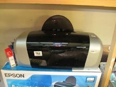 An Epson Stylus C84 printer with ink