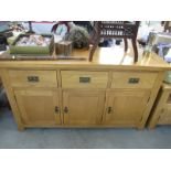 A good quality oak sideboard