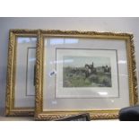 2 framed and glazed prints by Thomas Blinks,