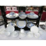 A 20 piece Royal Doulton dinner set and a 17 piece Wedgwood teaset