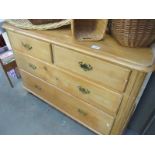 A 2 over 2 chest of drawers