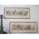 Two framed and glazed pictures of an Indian marriage procession