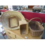 A quantity of wicker baskets