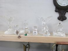 A collection of glass birds