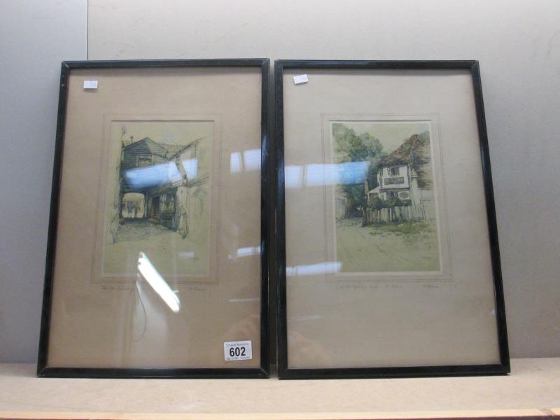 A pair of prints of inns/public houses - 'Old Salisbury Arms Barnet, Herts.