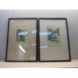 A pair of prints of inns/public houses - 'Old Salisbury Arms Barnet, Herts.