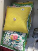 A quantity of cushions