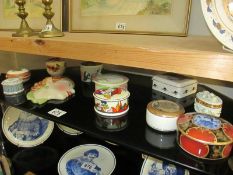 A good assortment of trinket pots and a wall plaque of a ladies face in an art deco style