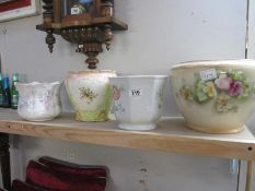 2 vintage and 2 other china planters