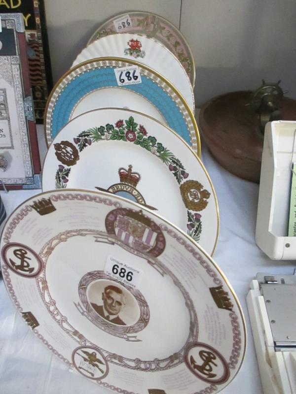 5 commemorative plates including Mountbaten